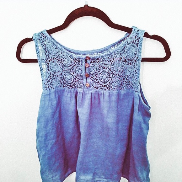 VINTAGE BLUE TOP - Picture 1 of 4